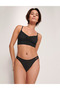 حمالة صدر قصيرة من القطن الممشط بحزام رفيع باللون الأسود - ناعمة مضادة للتعرق - 4