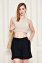 Women's Summer Muslin Fabric Comfortable and Fresh 3-Piece Shorts with Pocket Detail - 2