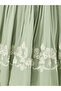 Plus Size Embroidered Gathered Midi Skirt - 3