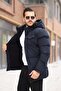 Long Puffer Coat with Chest Pockets and Fur Lining Pldp 2957_50456-1 - 2