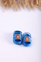 Children's Blue Orthopedic Non-Slip Sole Children's Sandals Slippers with Teddy Bear Figure - 4