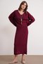 6961 Women's Knitwear Sweater Skirt Set Burgundy - 5