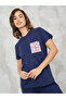 Aztec Print Pocket Short Sleeves T-Shirt and Pyjama Set - 2