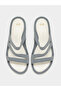 Strappy Plain Slides - 6