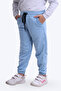 Plain Jogger Girls' Tracksuit Bottoms with Double Pockets and Elasticized Legs