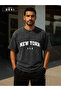 Usa Fit Printed - Oversize Black Tie Dye T-Shirt & Black Pants Jogger Men's Tracksuit Set