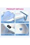 Baby Foldable Bathing Tubs with Soft Bathmat Cushion & Thermometer, NewBorn Babybath Tub with Drain Hole, Non-Slip Support Leg for 0-6 Years Boy Girl (Blue) - 5