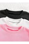 Girl's 3-Pack Milkshake Panda Printed Crew Neck Sweatshirt (Pink-White-Black) - 4