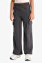 Elastic Waist Wide Leg Cargo Sweatpants for Girls E6930A825Au - 4