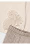 Beige Girl's Embroidered Blouse and Leggings Set 4721 - 6