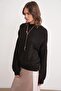 6700 Women's Stand Collar Balloon Knitwear Sweater Dark Brown - 5