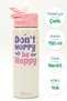 Stainless 304 Steel Water Bottle Motivational Water Bottle with Straw 304 Steel Water Bottle Pink 750 ml 1156 - 2