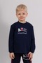 Boy's Gray Ath Printed Long Sleeve Sweatshirt