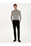 Black Slim Fit Drawstring Canvas Pants 50309931-Vr046