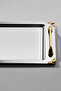 Vega Gold Satin Set of 2 Steel Trays - 4