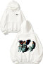 Black Sabbath 5 Design Back Printed White Hooded Sweatshirt