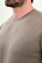 Patterned Slim Fit Crew Neck Long Sleeve Men's T-Shirt Gray - 36841.24K - 2