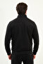 Straight Slim Fit Zippered Pocket Notched Lapel Trousers Coat Black - 17164.25K - 5