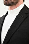 Straight Slim Fit Bag Pocket Mono Collar Wool Men's Jacket Black - 41470.25K - 2