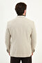 Straight Slim Fit Bag Pocket Mono Collar Wool Men's Jacket Beige - 41470.25K - 5