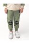 Bear Printed Plaid Appliqued Long Sleeve Seasonal Top and Bottom Boys' Set - 3