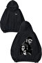 Leon Design Back Printed Black Hooded Sweatshirt