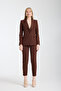 Button Detailed Jacket Pants Set Brown