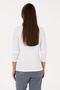 Women's White Basic Polo Neck Sweatshirt 50307755-Vr013 - 5