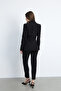 Button Detailed Jacket Trousers Suit Black - 5