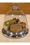 Cake and Pastry Blowing Glass Cover Bell Jar and Brass Silver Stand Diameter 21 cm - 6