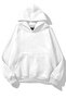 Unisex White Basic Sweatshirt Hoodie