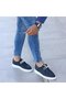 - Navy Blue Leather Lace-Up Men's Casual Shoes 101-1005-He1065 - 3