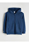 Lcw Kids Hooded Basic Long Sleeve Boys' Zipper Sweatshirt