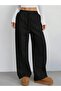 Black High Waist 3 Thread Sweatpants - 7