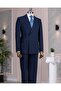Italian Style Slim Fit Jacket Pantalon Suit Navy Blue T14382
