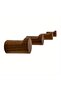 4pc Pack of 1-6 Walnut - Non-slip Traditional Style Handmade Wall Hooks Set for Hats, Coats - Simple - 6