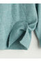 Blue Crew Neck Self-Patterned Women's Knitwear Sweater - 7