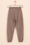 Brown Stripe Detailed Letter Printed Boys' Sweatpants with Elastic Waist 21455 - 5