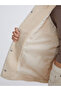 Lcw Vision Ecru Shirt Collar Women's Plush Coat - 5