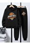 Children's Printed Hooded Sweatshirt and Sweatpants Set 3 Thread Raster for Autumn/Winter