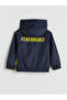 Mg Trenden Navy Blue Hooded Fenerbahçe Printed Boy's Raincoat - 3