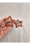 Faux Leather Covered Large Size Star Snap Buckle 1 Pair - 2