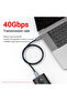 كابل بيانات وشحن سريع USB-C إلى USB-C بطول متر واحد وقوة 240 واط، مزود بشريط لاصق مضفر، يدعم نقل الفيديو بدقة 8K وسرعة نقل بيانات تصل إلى 40 جيجابت في الثانية. - 4
