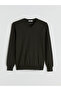 Green V-Neck Men's Knitwear Sweater - 5