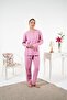 Women's Winter Floral Motif Interlock Ribbed Pajama Set - 5