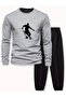 Children's Printed Crew Neck Sweatshirt and Sweatpants Set 3 Thread Raster for Autumn/Winter