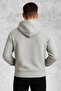 Basic Unisex Hooded Kangaroo Pocket Be Light Printed Sweatshirt - 3