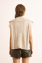 Women's Stone Wide Collar Buttoned Knitwear Sweater Svt-00000050 - 7