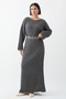 Openwork Anthracite Knitwear Dress