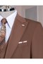 Italian Style Slim Fit Jacket Vest Pantalon Suit Brown T13958 - 3